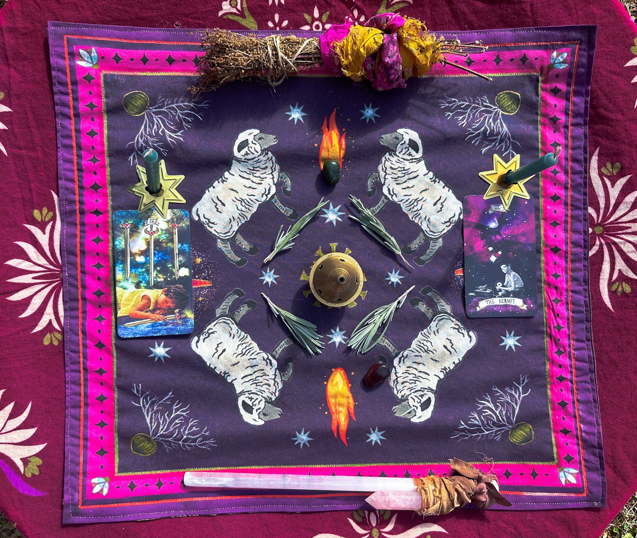 Guided Hand Studios- Wheel of the Year Altar Cloth: Imbolc