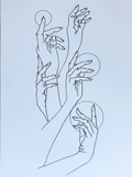 Rachel René - Five Hands Print