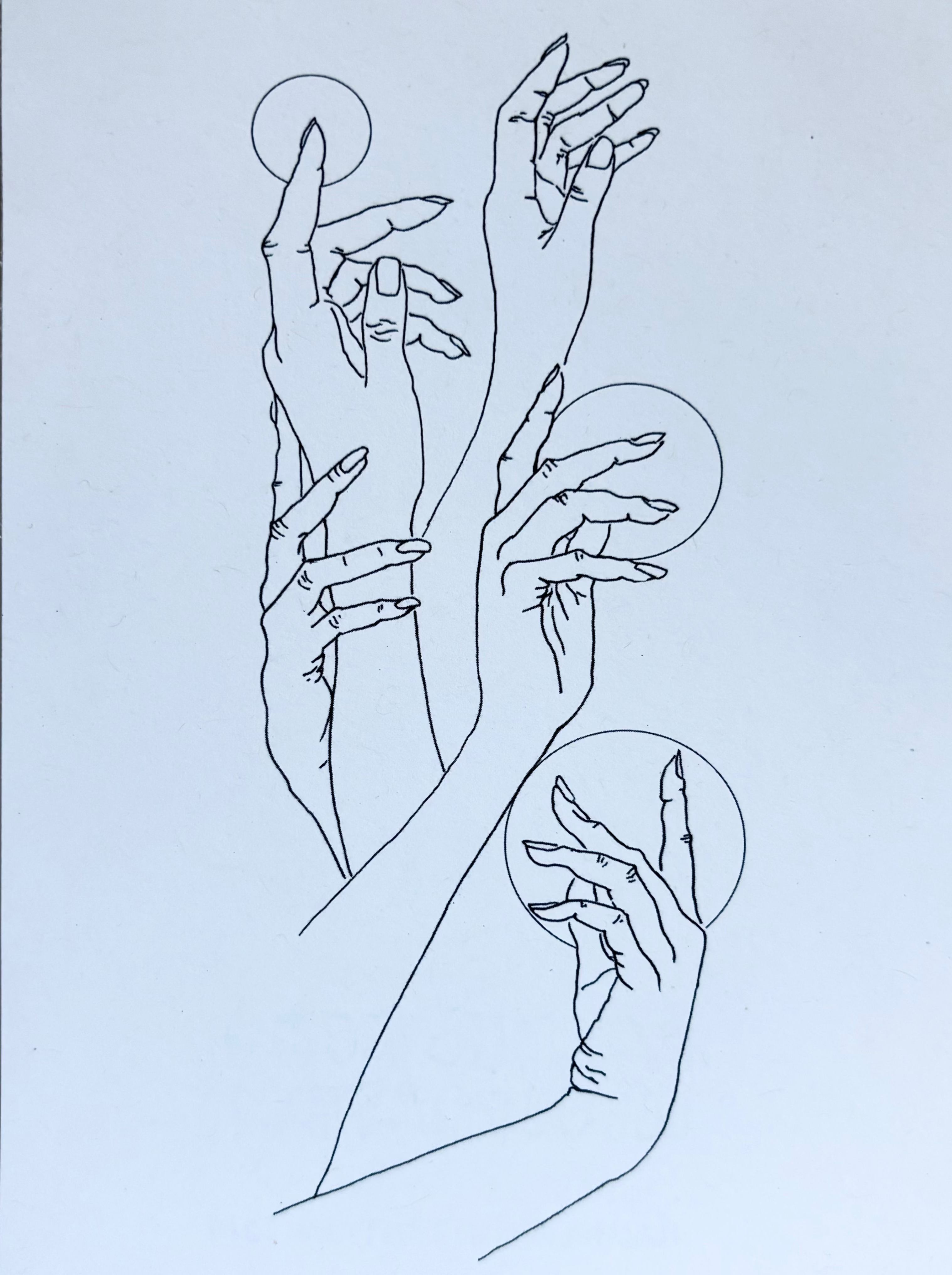 Rachel René - Five Hands Print