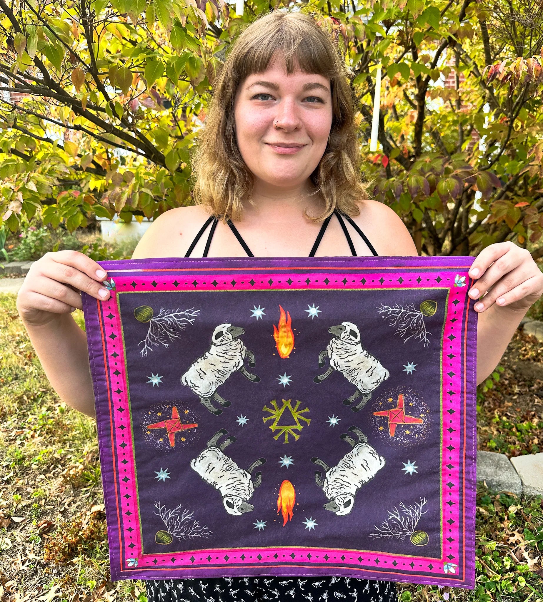 Guided Hand Studios- Wheel of the Year Altar Cloth: Imbolc
