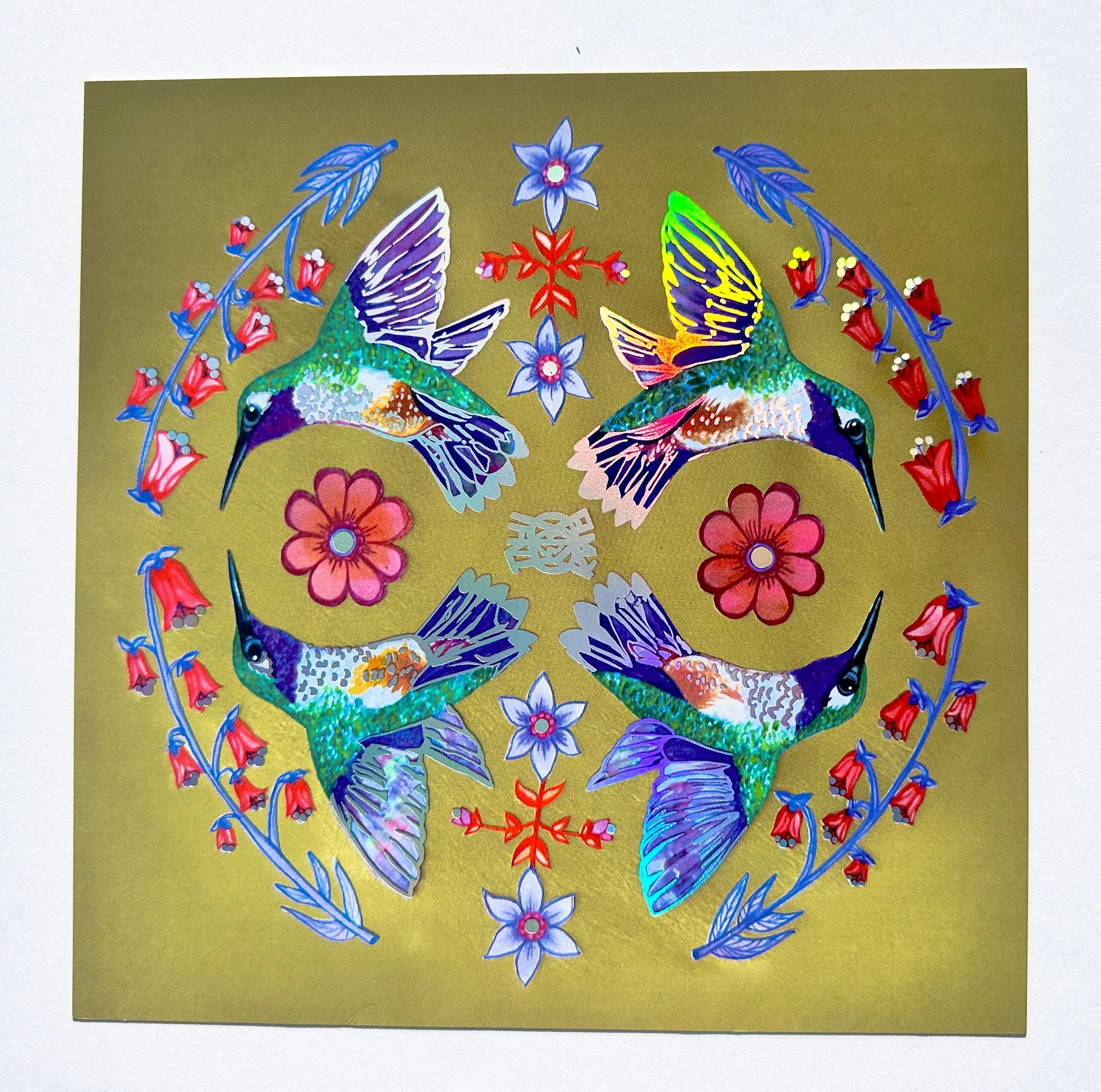 Guided Hand Studio- Hummingbird "Joy Sigil" Print