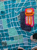 Grayson Schleuning - Pool Tile Yarn Sculpture
