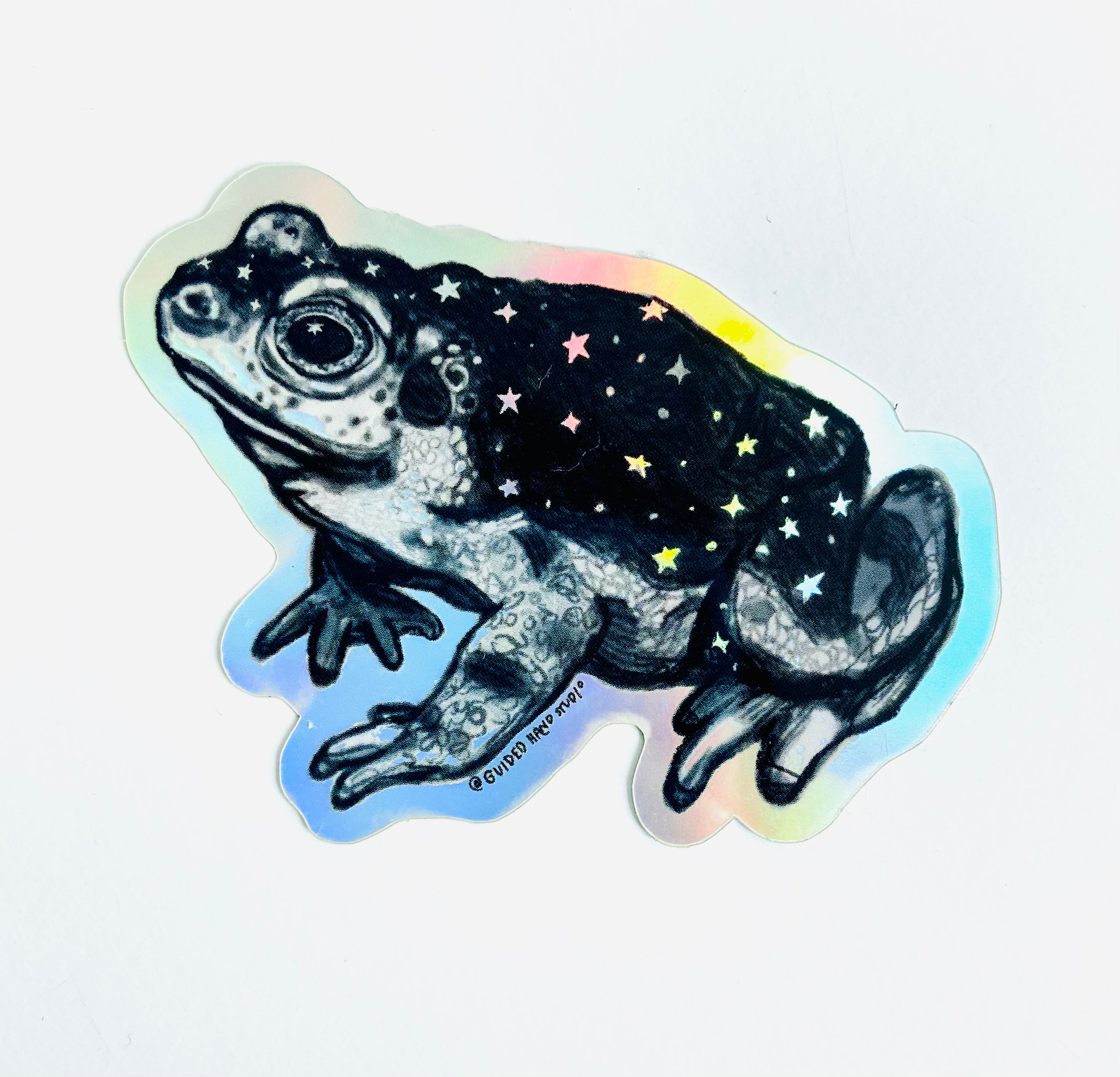 Guided Hand Studio- Holographic Toad Sticker