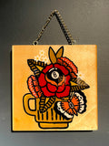Tonia Raye Tattoo - Coffee Eight Ball Wood Hanger #3