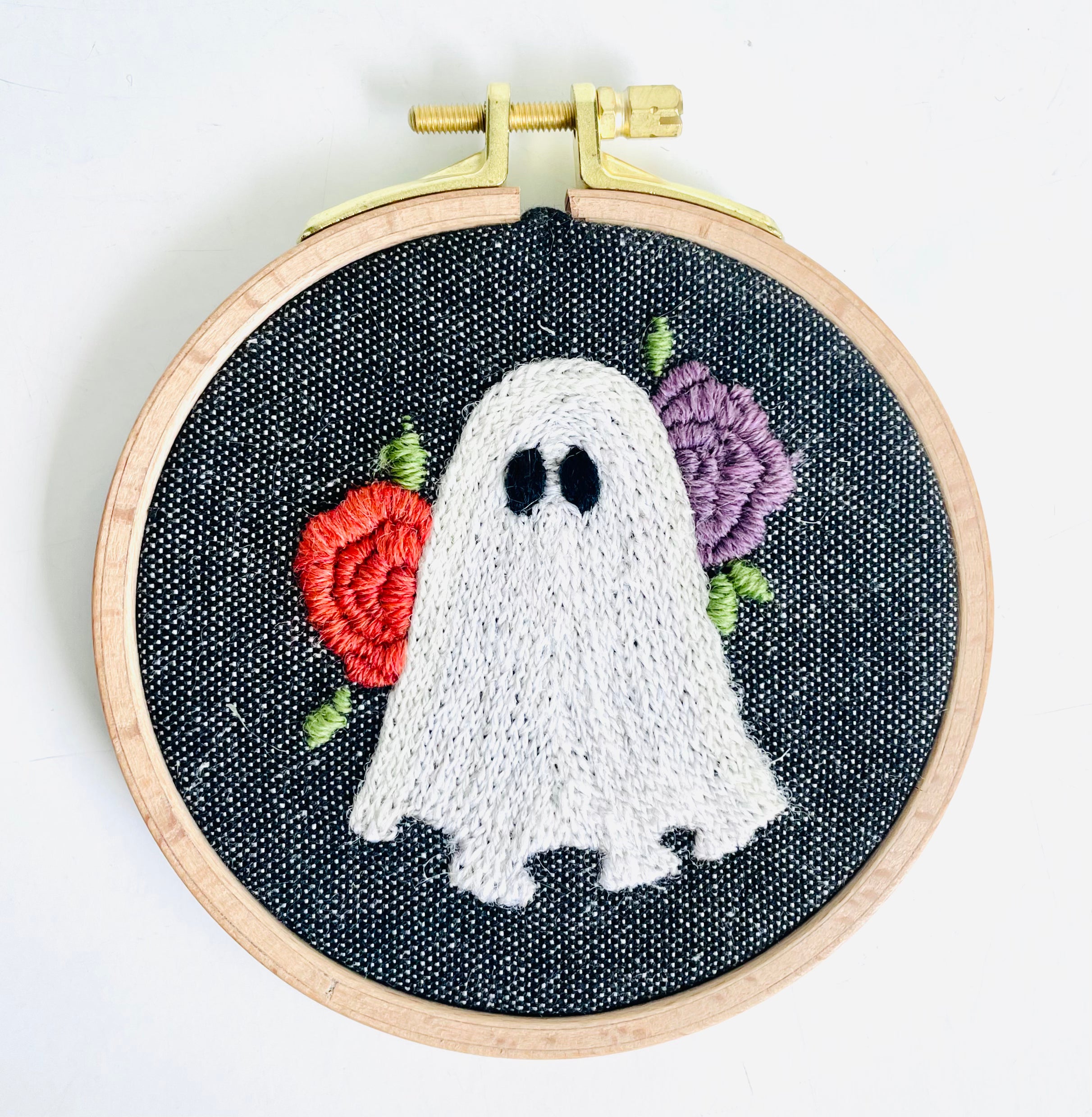 Paige Ream - Ghost with Flowers Embroidery