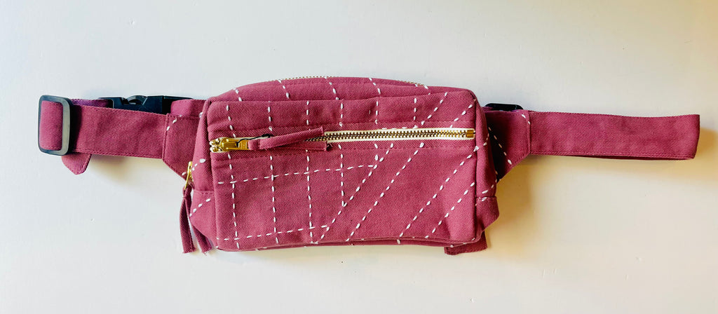 Anchal Project - Kantha Crossbody Adjustable Belt Bag