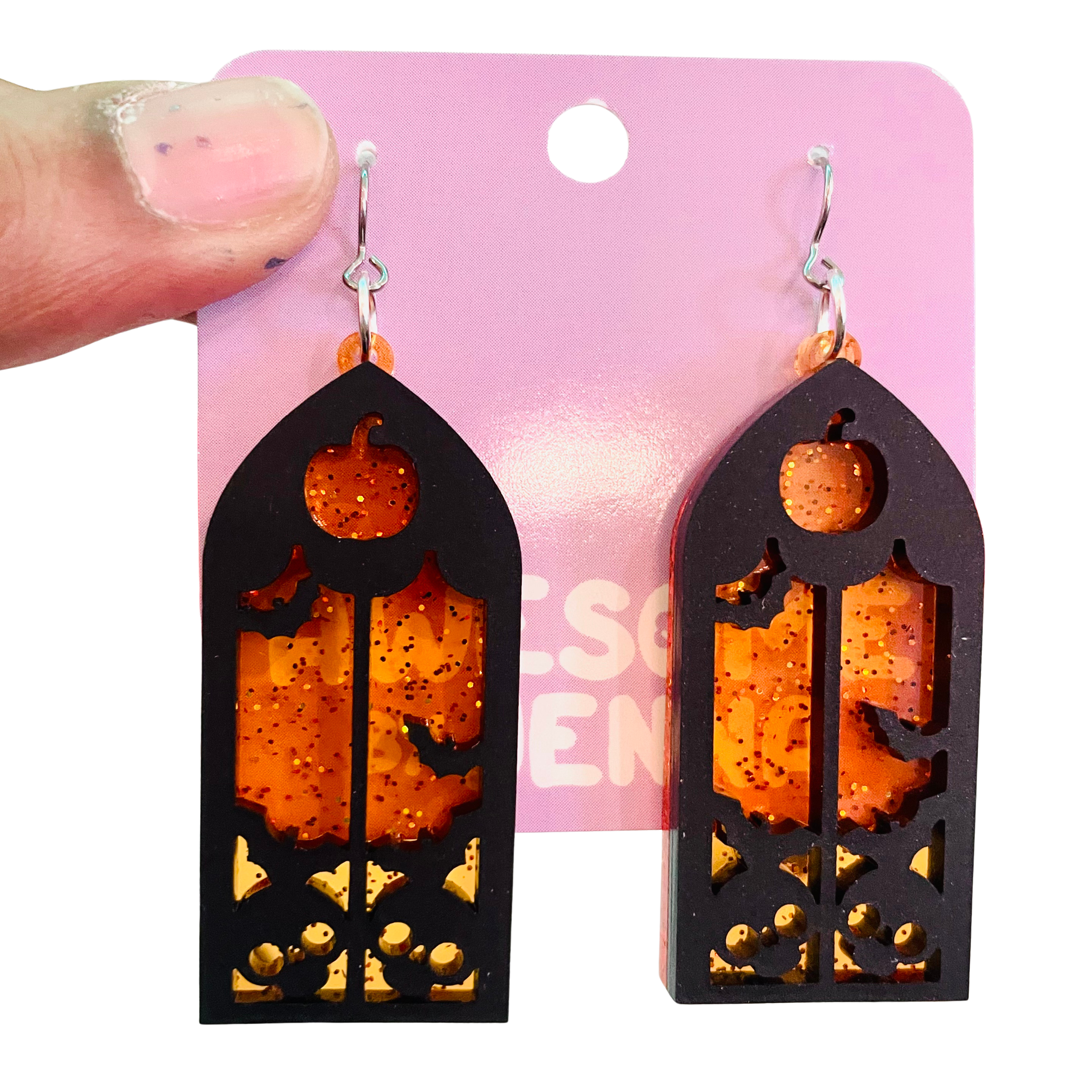 Awesome by Jenna - Acrylic Gothic Window Earrings