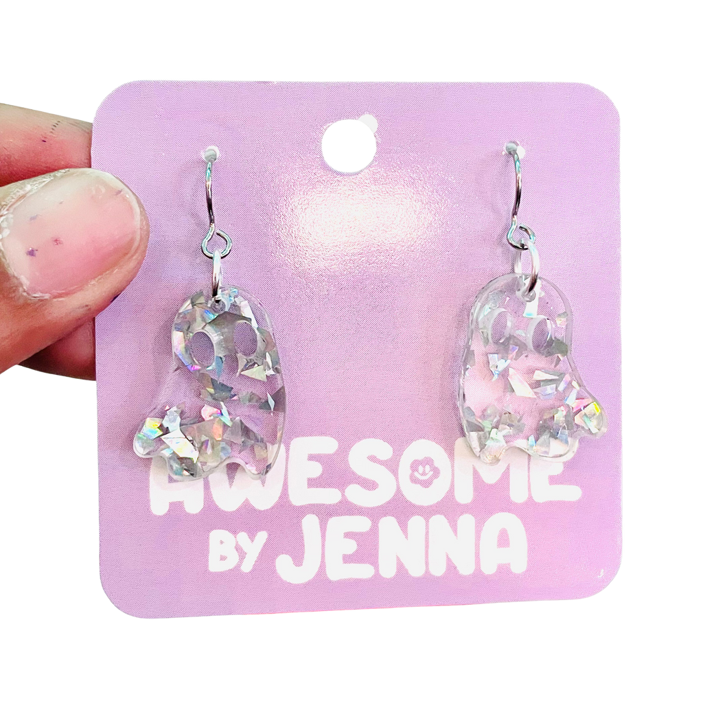 Awesome by Jenna - Acrylic Ghost Earrings