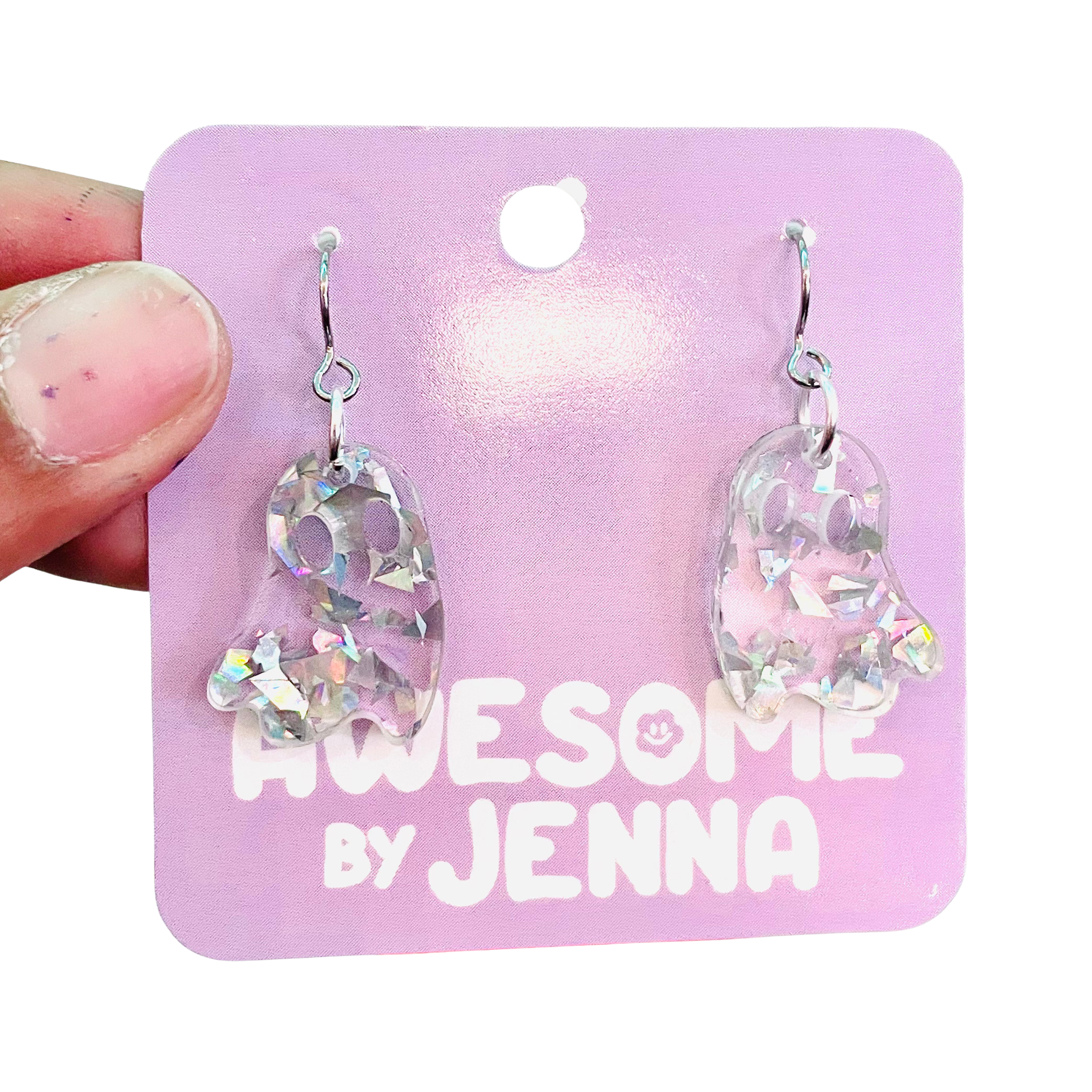 Awesome by Jenna - Acrylic Ghost Earrings