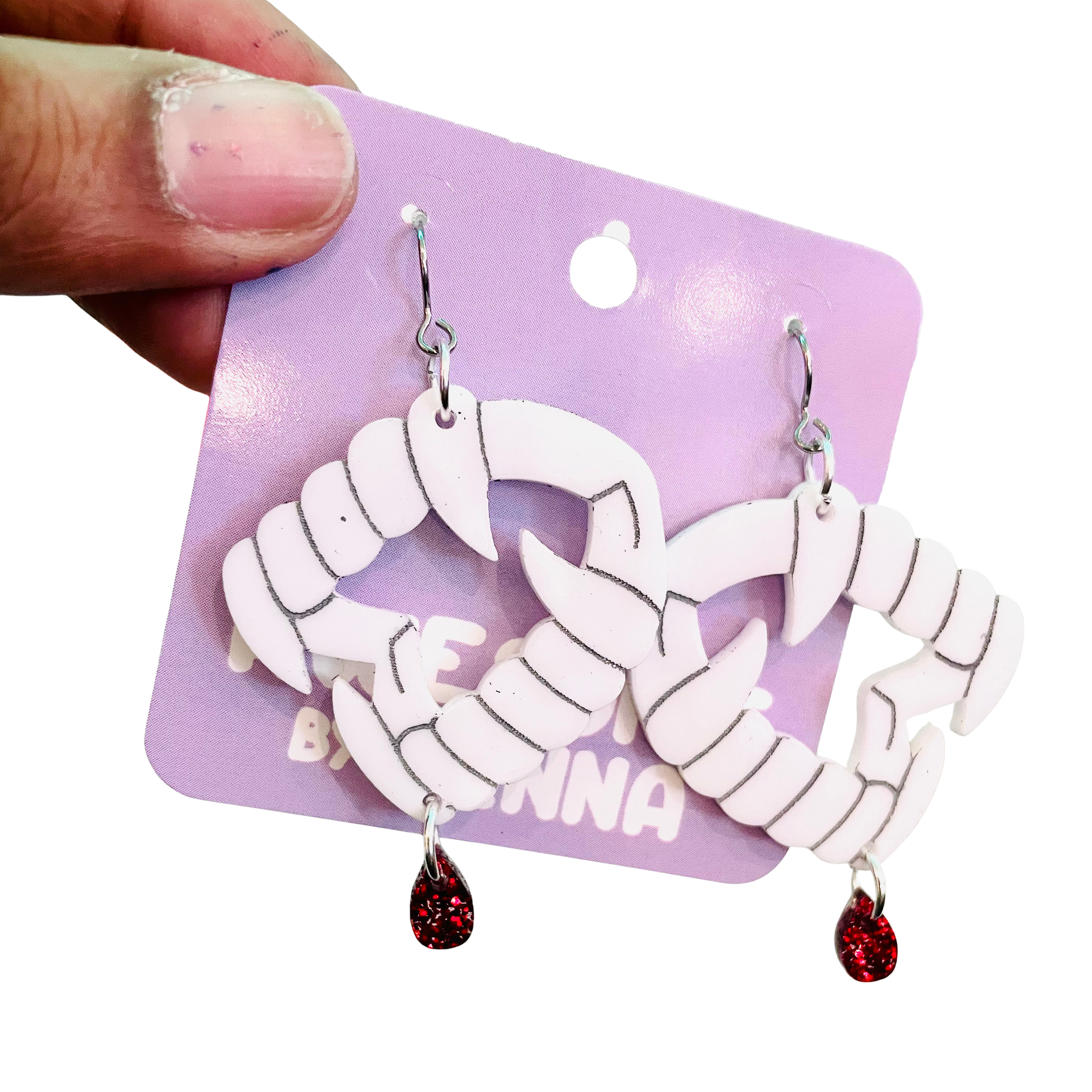 Awesome by Jenna - Acrylic Fang Earrings