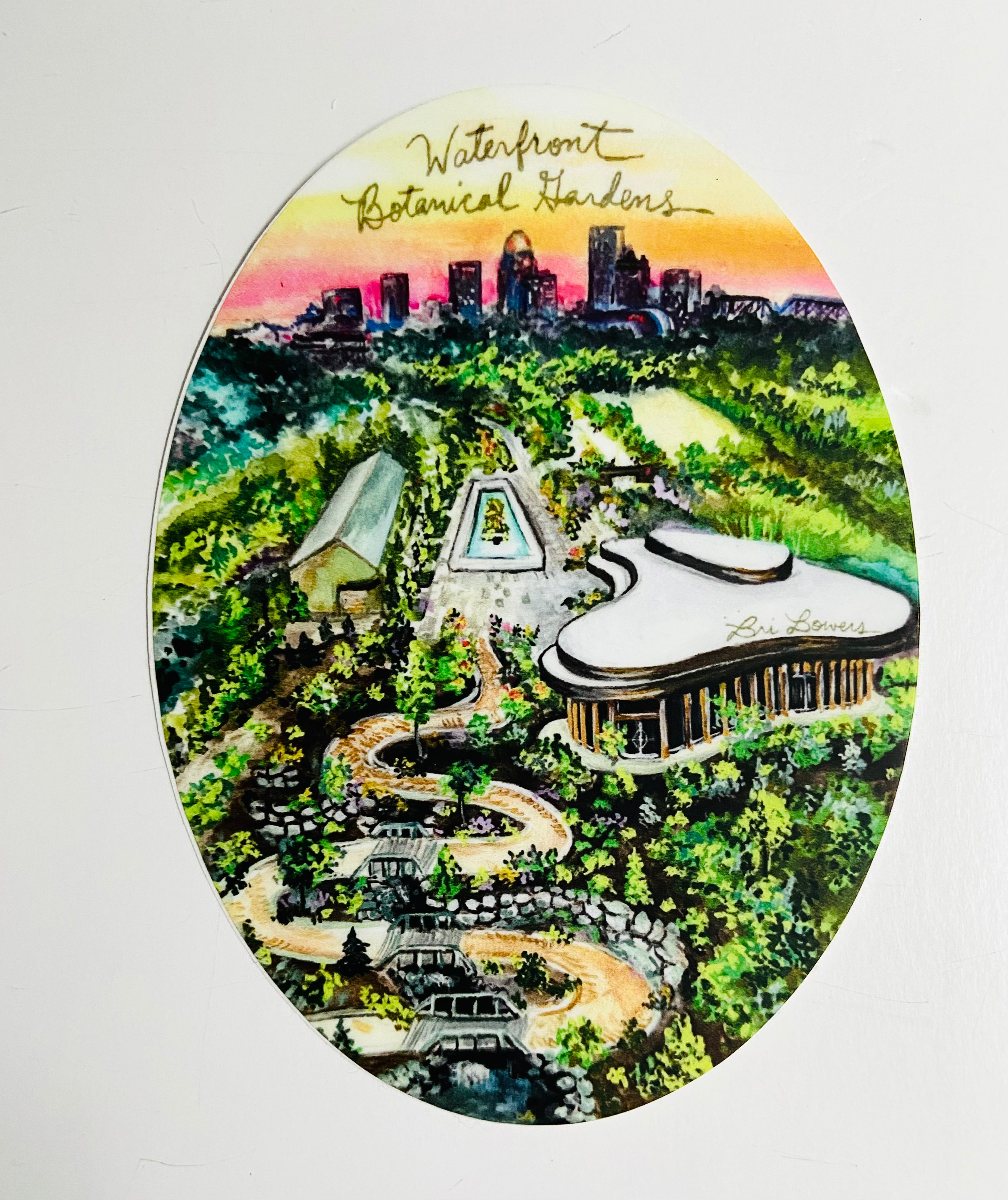 Bri Bowers - Waterfront Botanical Gardens Sticker