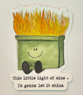 Gretchen Leachman - Dumpster Fire Die-Cut Magnet