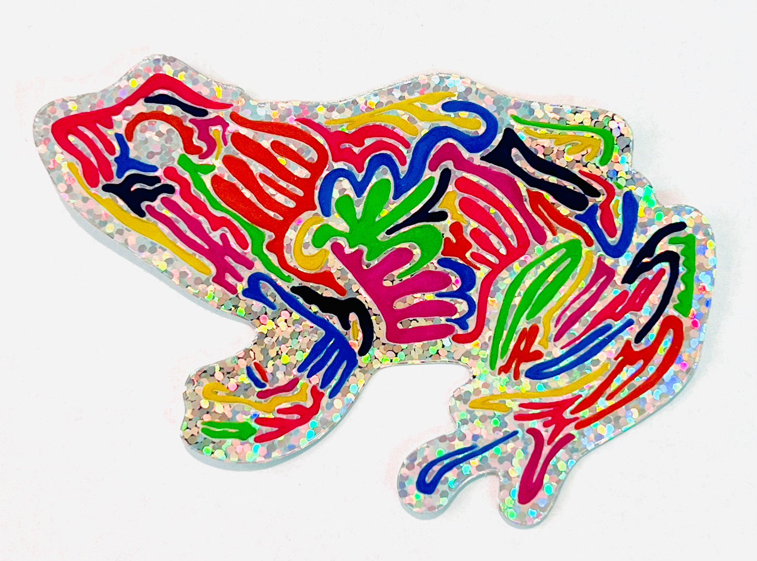 Disco Bird - Sparkle Frog Sticker