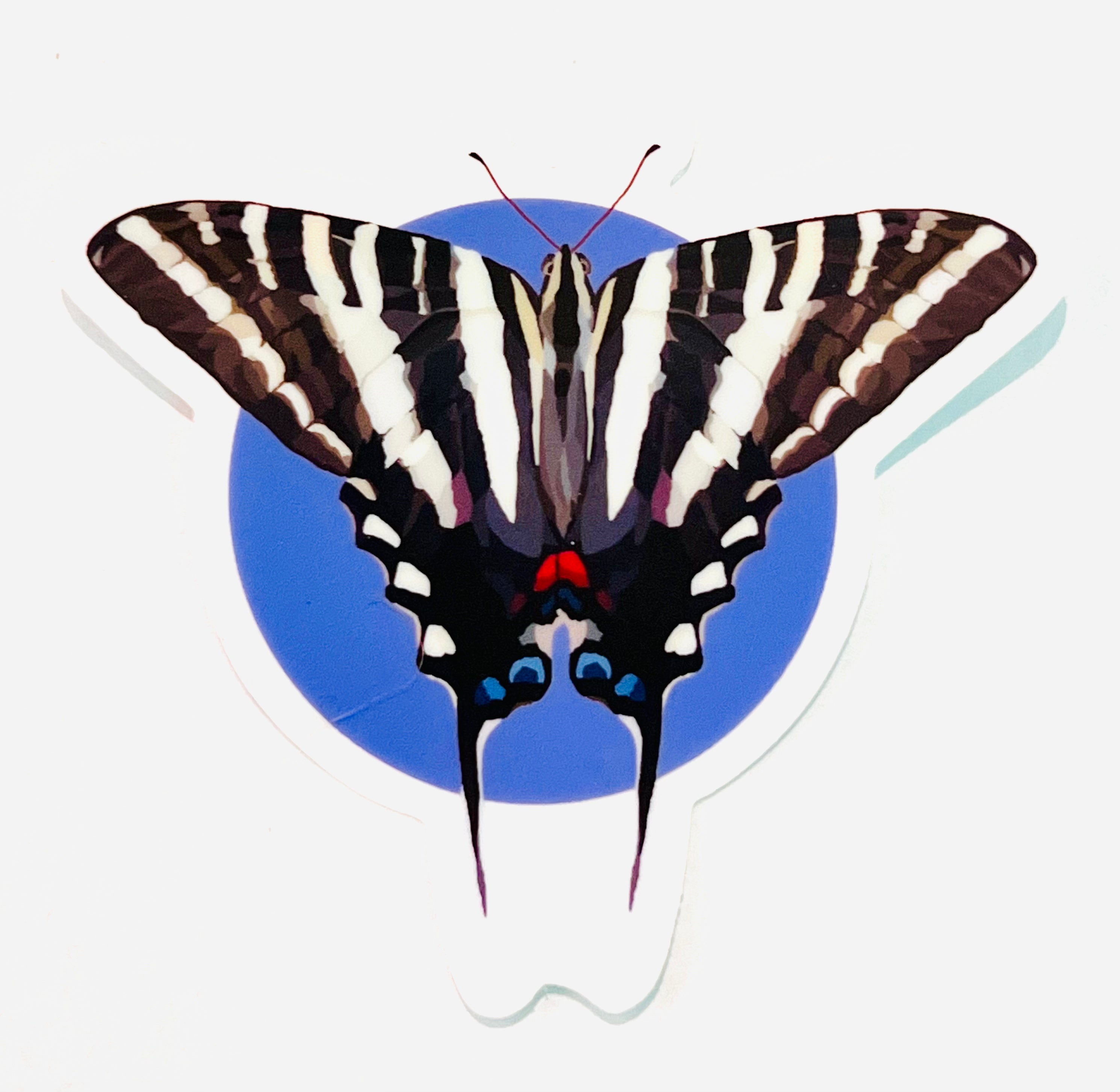 Disco Bird - Zebra Swallowtail Sticker