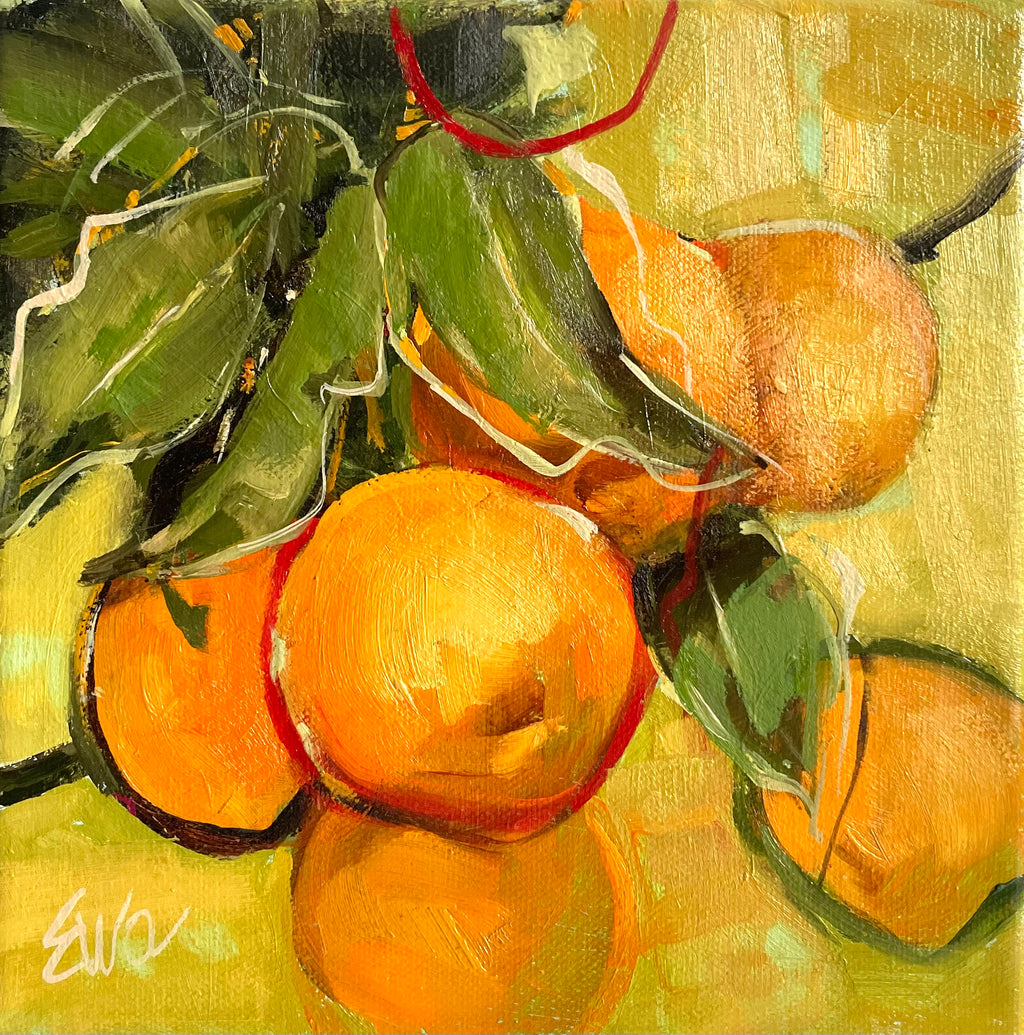 Ewa Perz - Oranges on Yellow 2