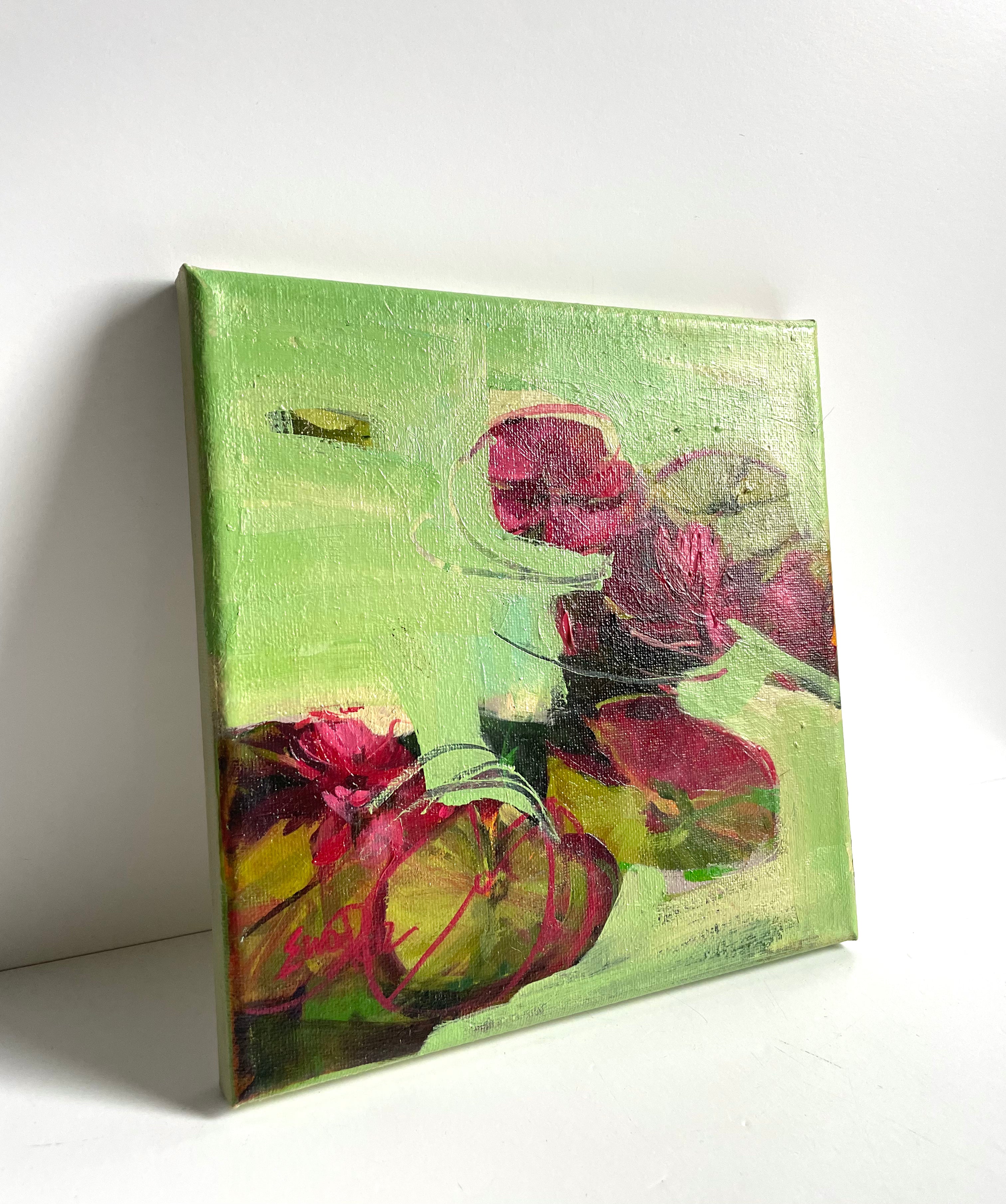 Ewa Perz - Pink Lilies in White Pond 2