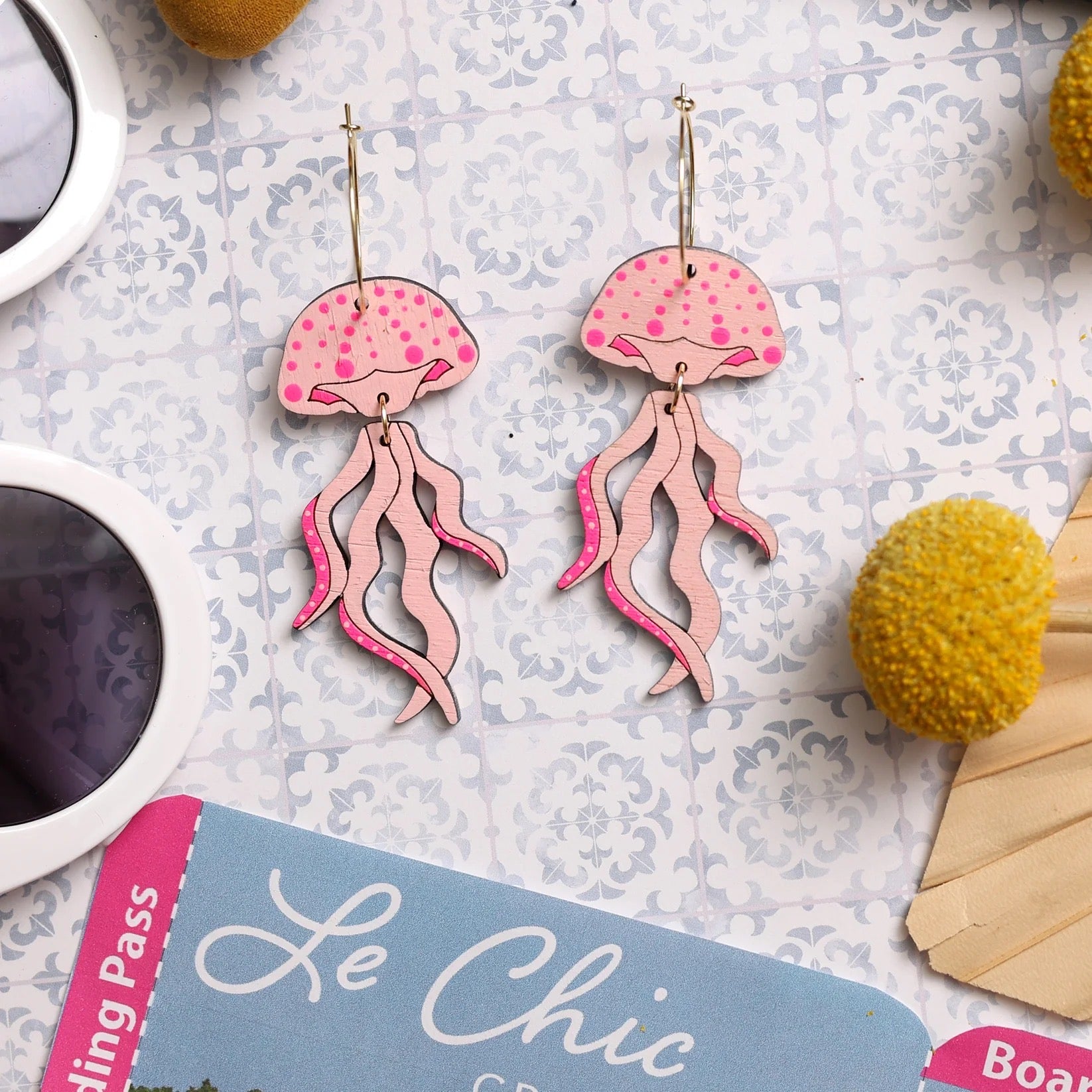 Le Chic Miami -  Jellyfish Hoop Earrings