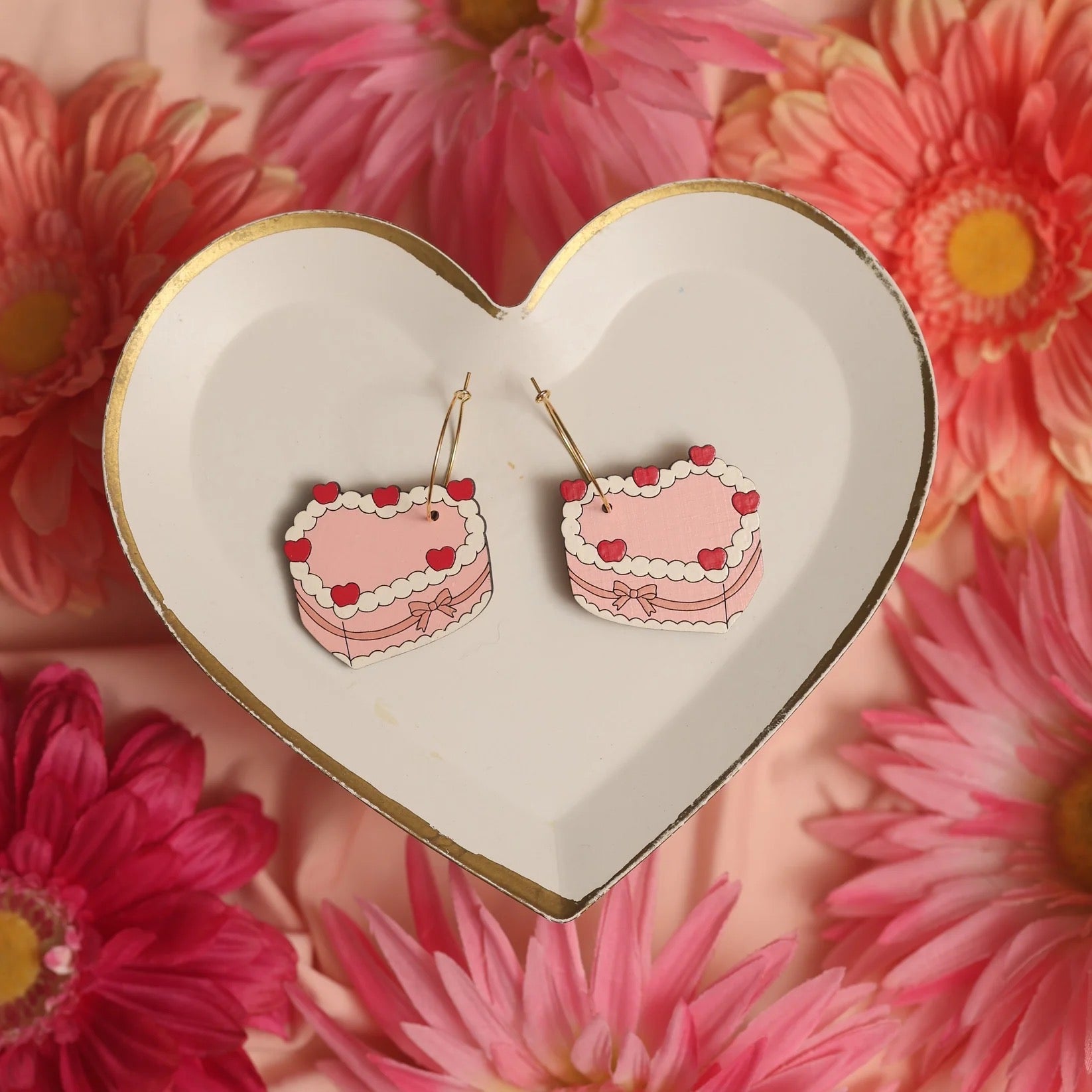 Le Chic Miami - Heart Cake Hoop Earrings