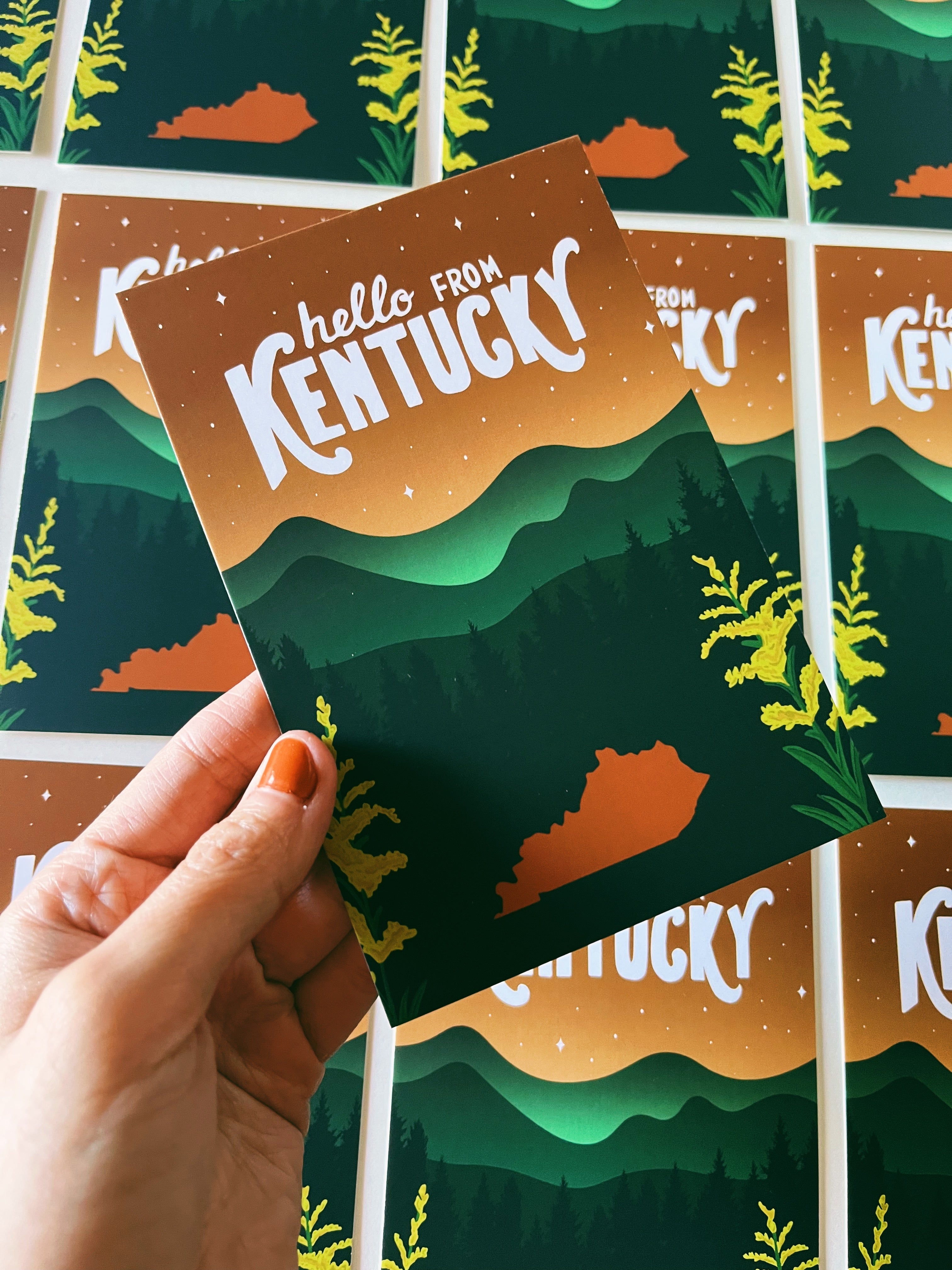 Jessica Holly Creative - Kentucky Sunset (Orange Sky) Postcard