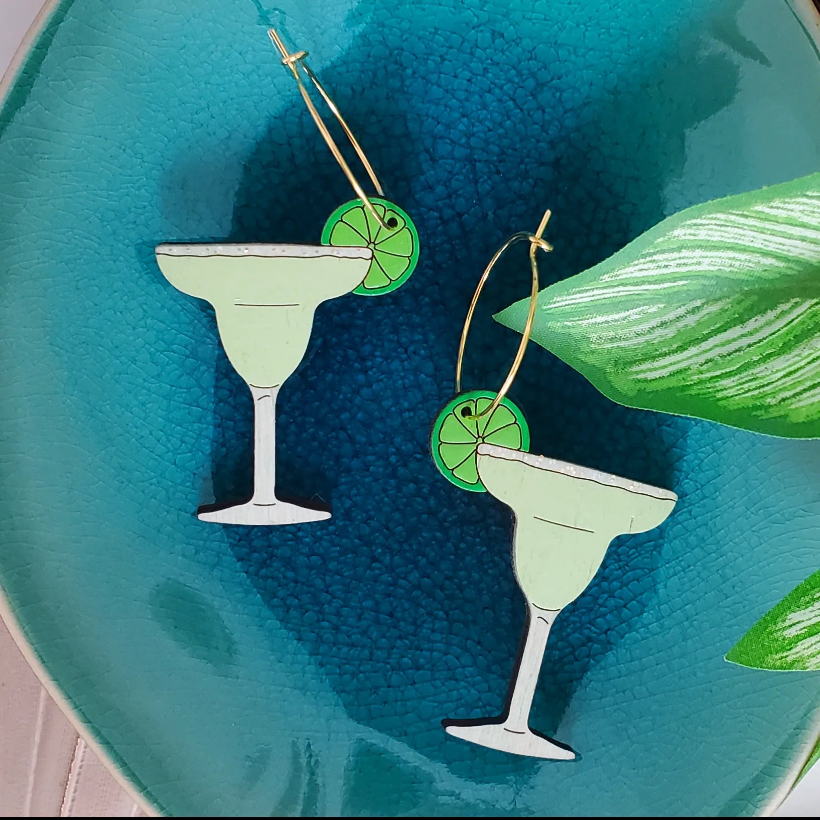 Le Chic Miami - Sparkle Margarita Hoop Earrings