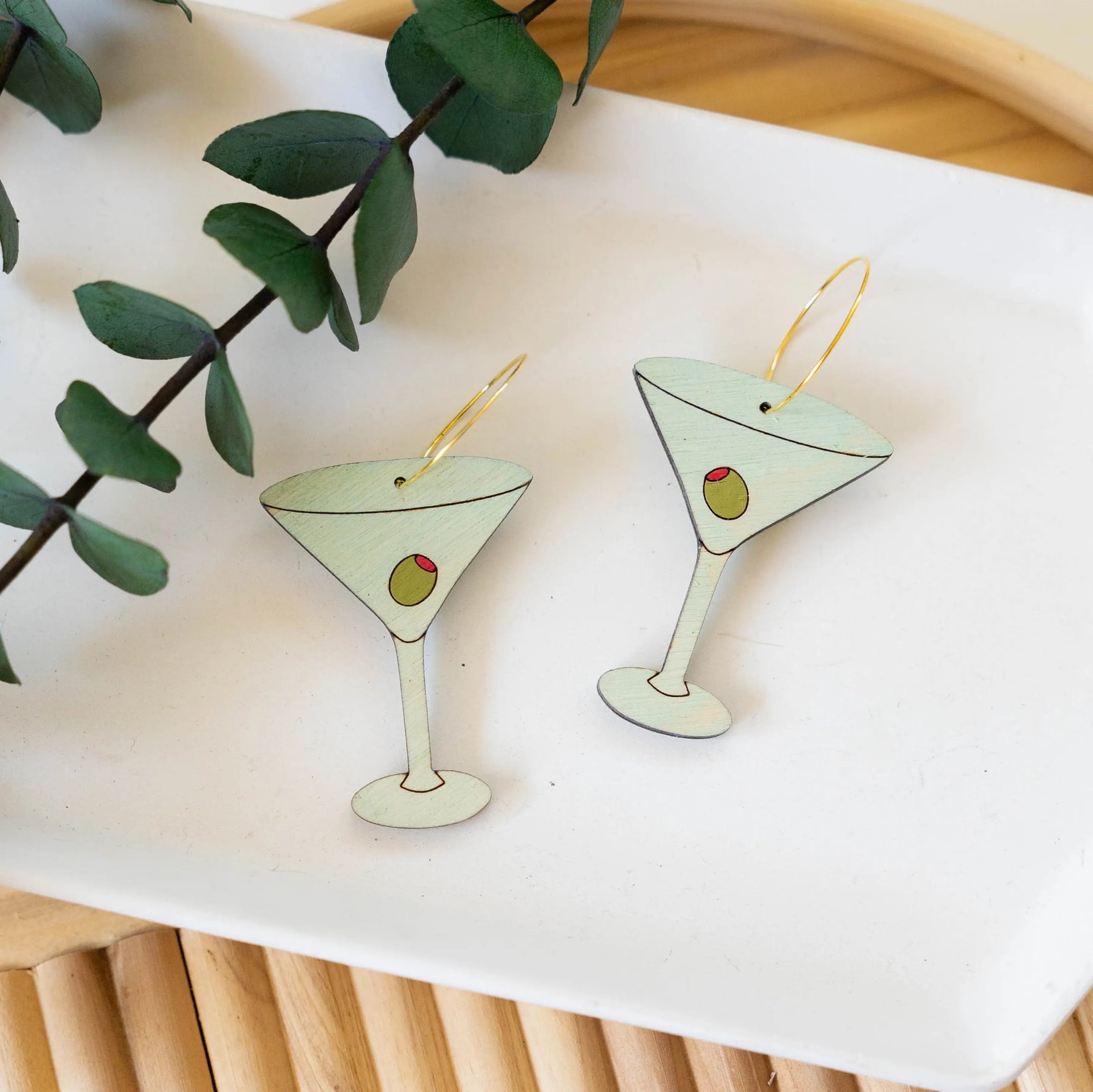 Le Chic Miami - Martini Hoop Earrings
