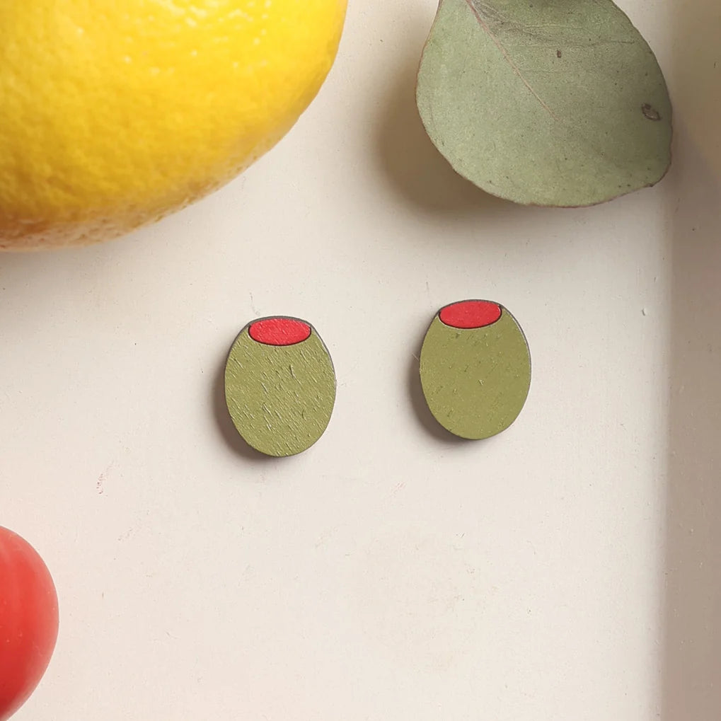 Le Chic Miami - Olive Stud Earrings