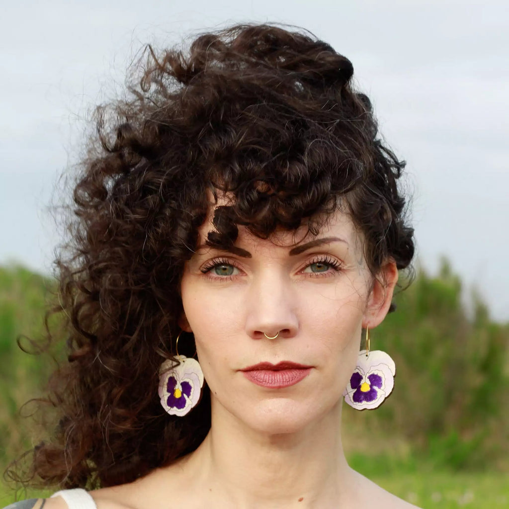 Le Chic Miami -  Pansy Hoop Earrings