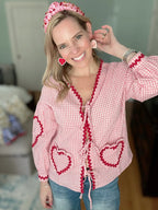 Le Chic Miami - Valentine Heart Hoop Earrings