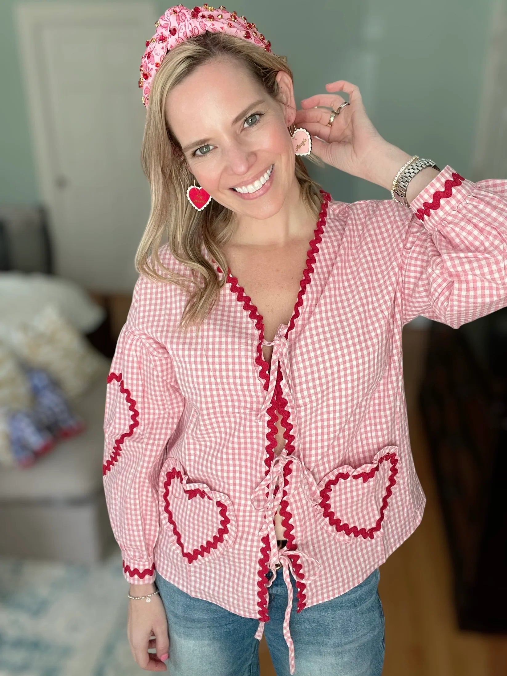 Le Chic Miami - Valentine Heart Hoop Earrings