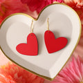 Le Chic Miami - Red Heart Hoop Earrings