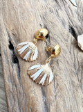 Finds Design - Striped Shell Earrings