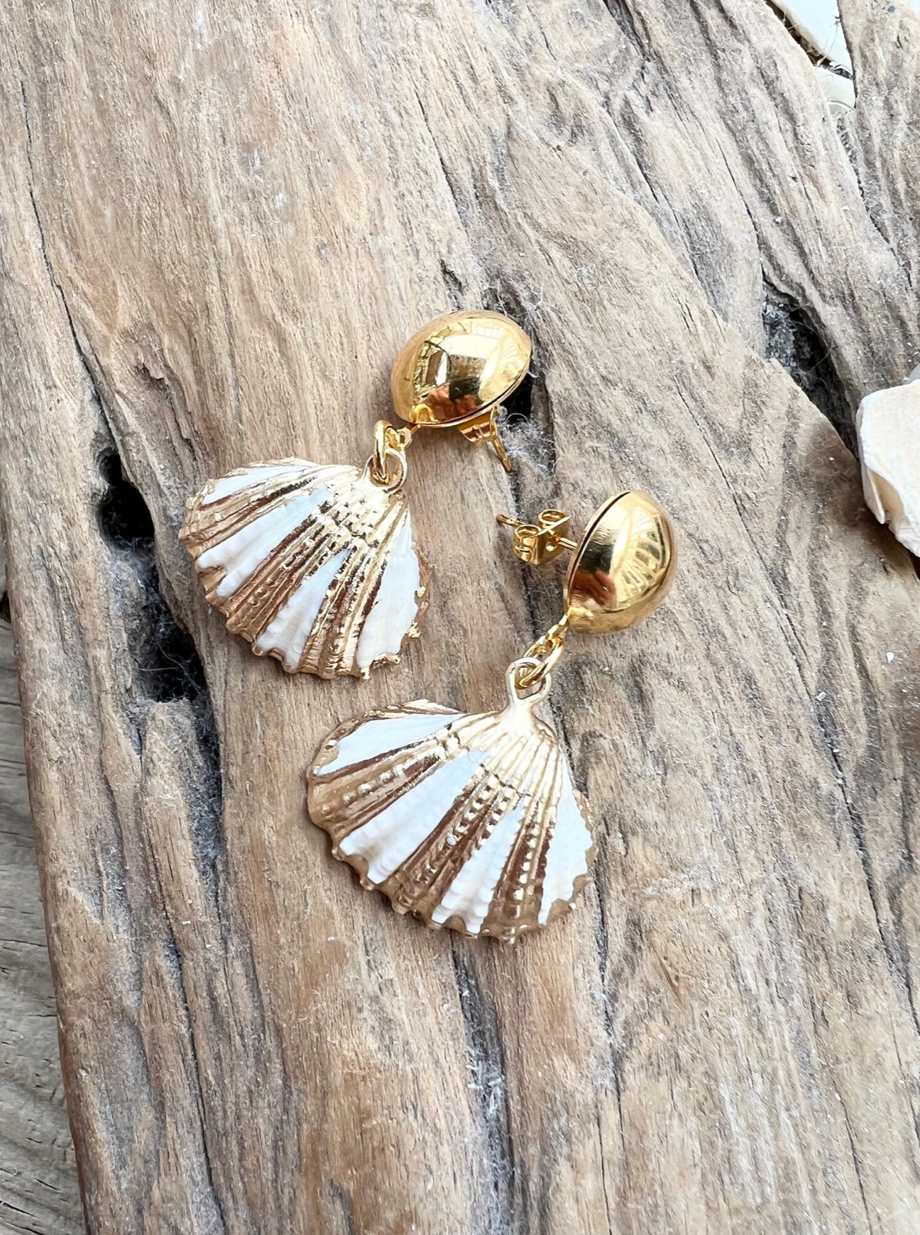 Finds Design - Striped Shell Earrings