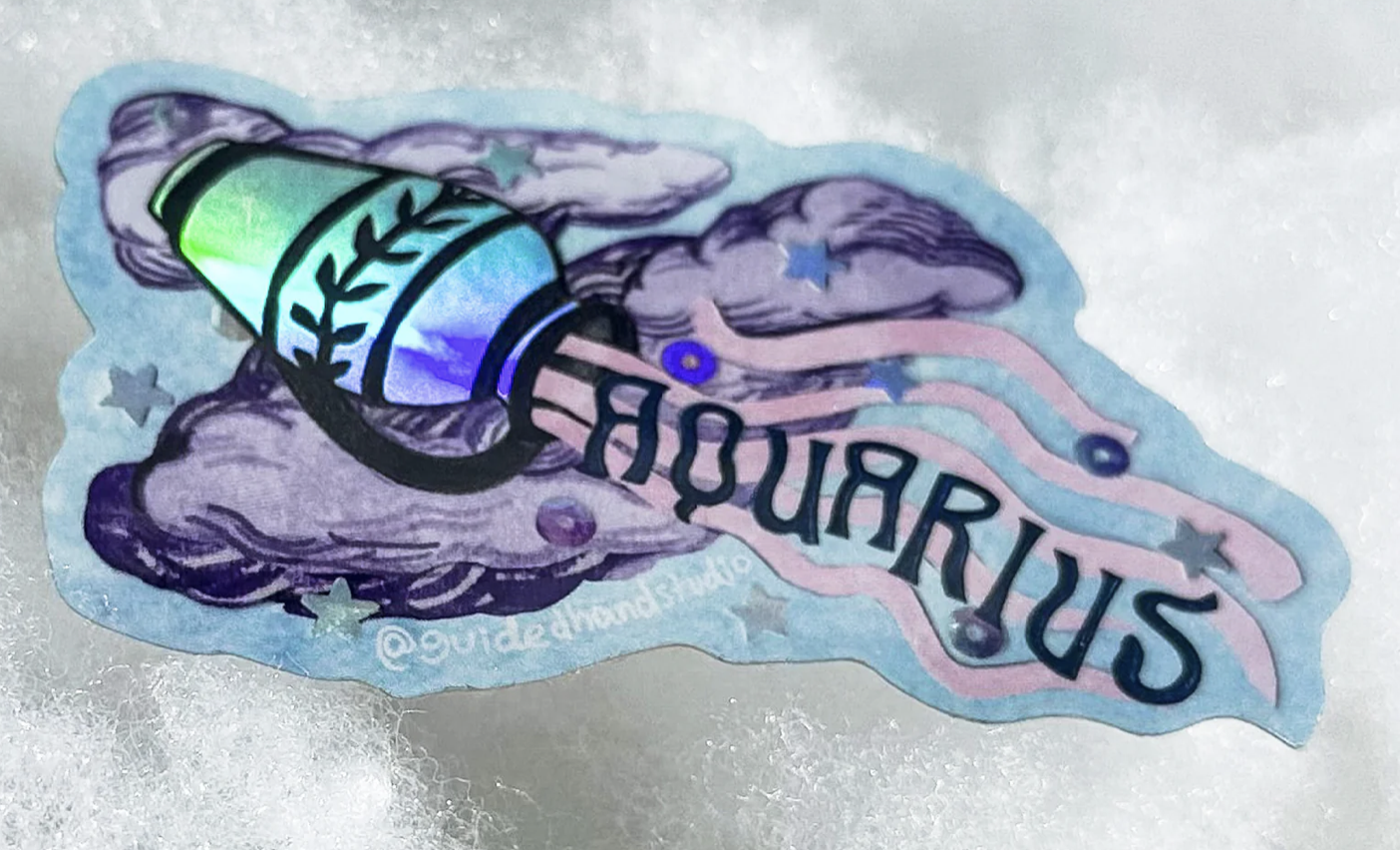 Guided Hand Studios - Aquarius Zodiac Sticker