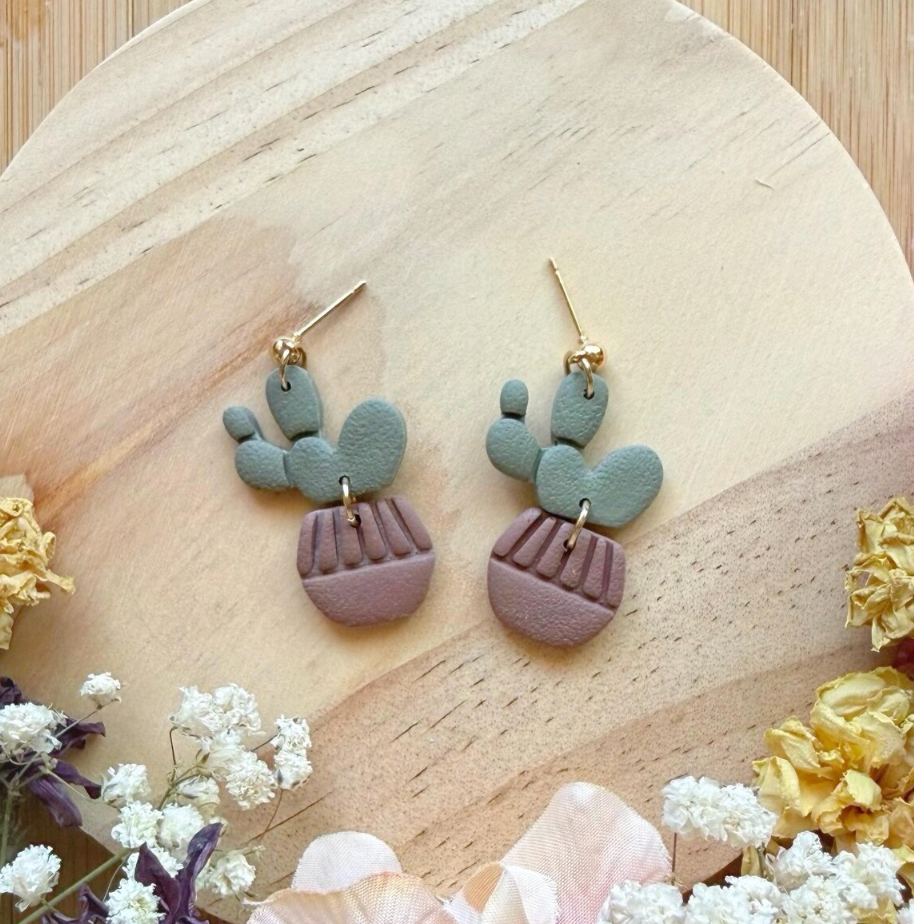 Hunnyhayart - Cactus 4 Earrings