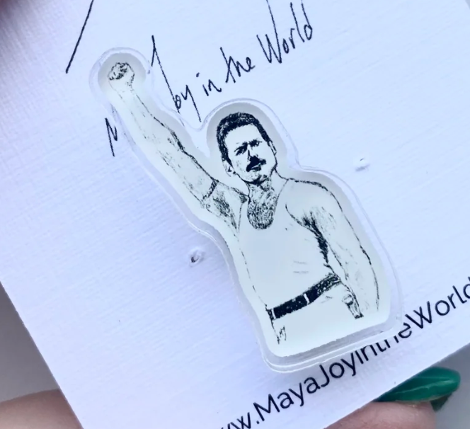 Maya Joy - Freddie Mercury Acrylic Pin