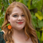 Le Chic Miami - Tangerine Hoop Earrings