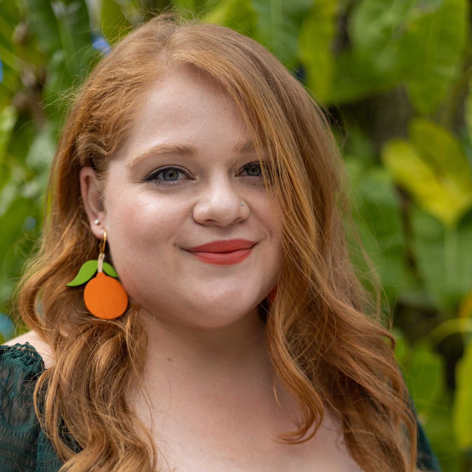 Le Chic Miami - Tangerine Hoop Earrings