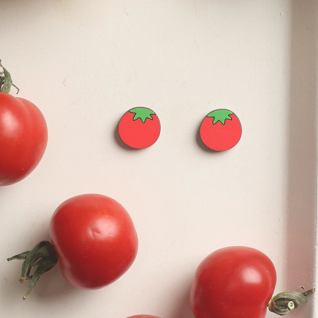 Le Chic Miami - Tomato Stud Earrings