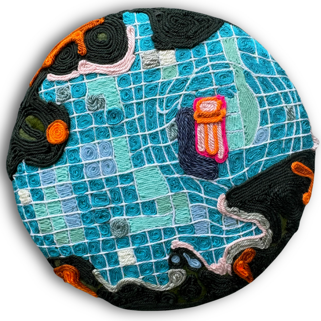 Grayson Schleuning - Pool Tile Yarn Sculpture