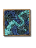 Imani Burns - Blue Square Moss Art