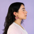 Le Chic Miami - Doily Heart Hoop Earrings