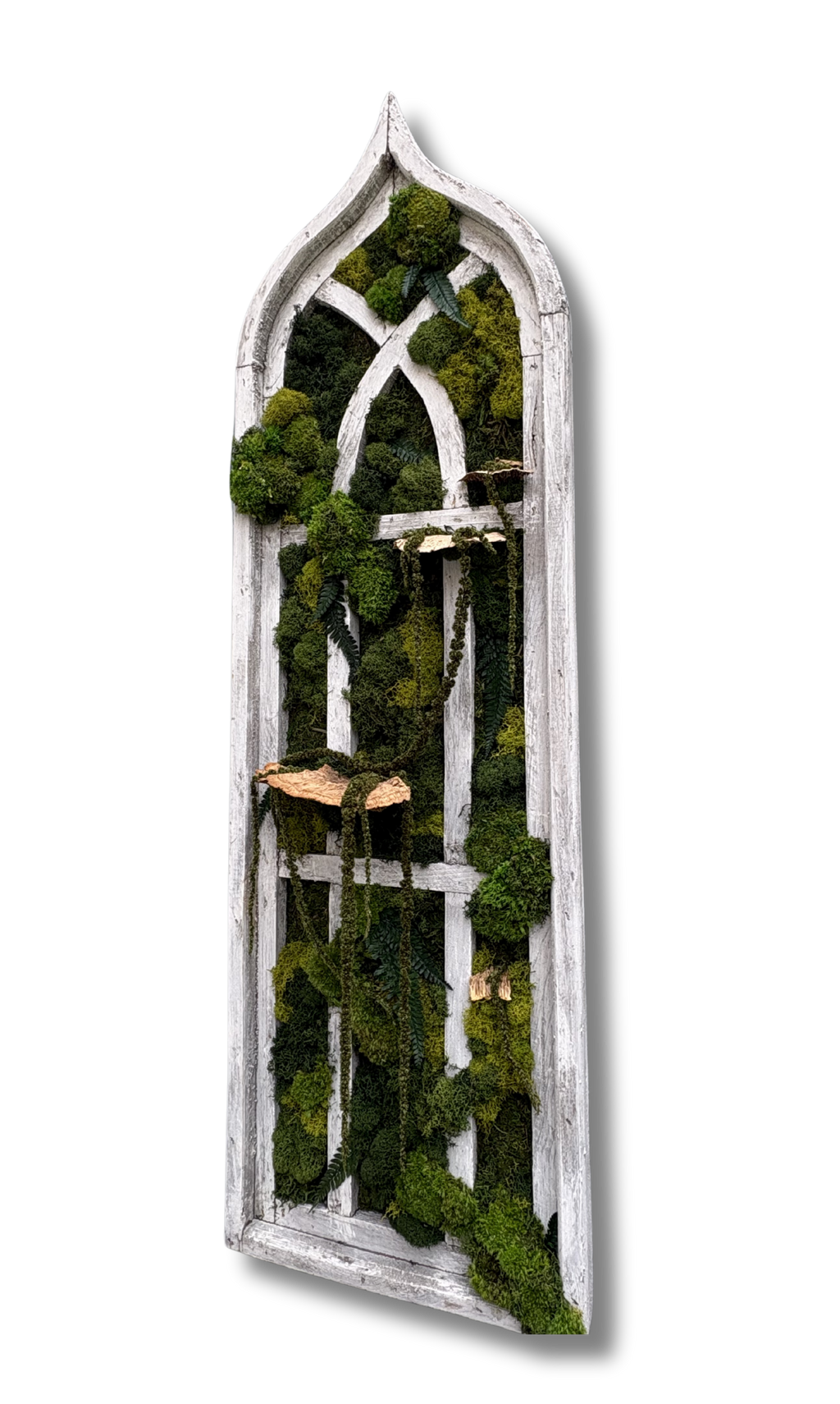 Imani Burns - Vintage Long Window Pane Moss Art