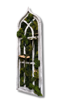 Imani Burns - Vintage Long Window Pane Moss Art