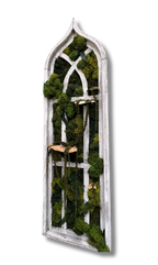 Imani Burns - Vintage Long Window Pane Moss Art