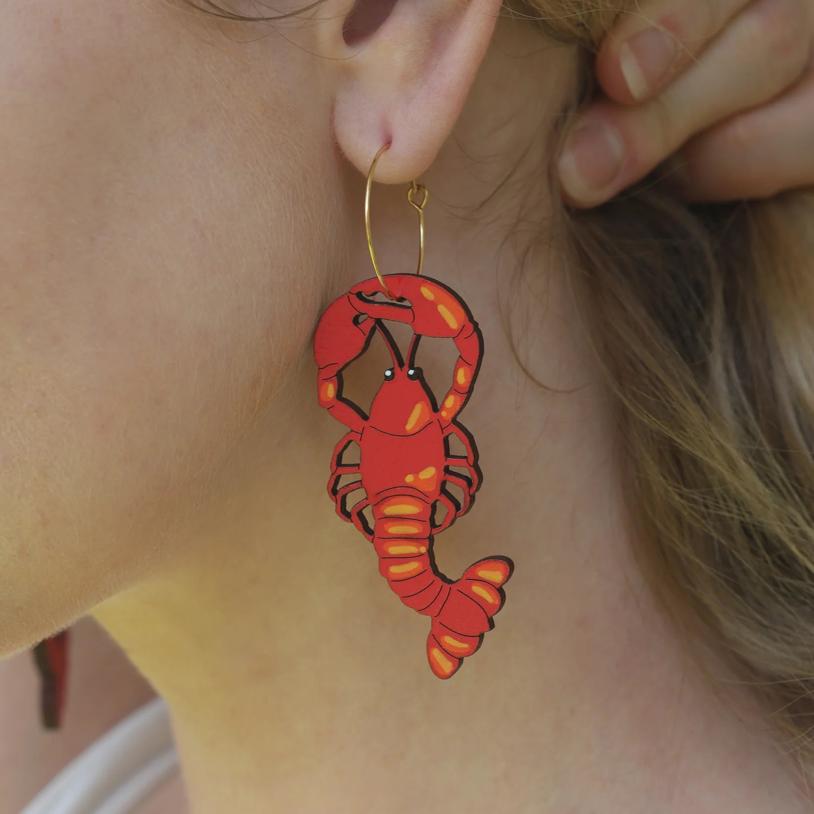 Le Chic Miami - Lobster Hoops Earrings