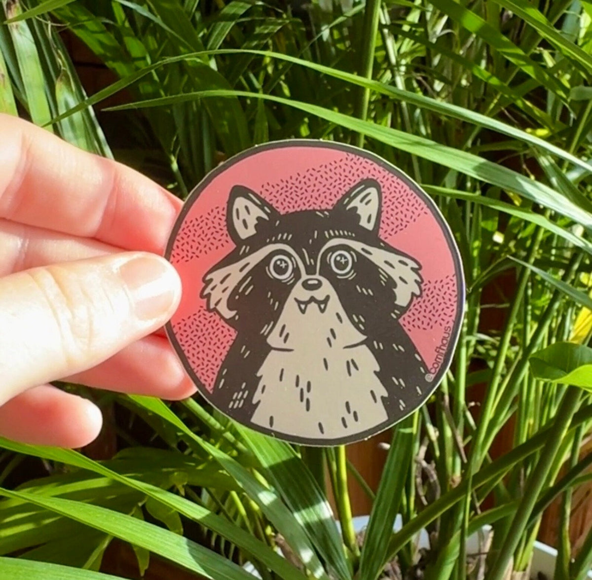 Comfhaus - Raccoon Circle Sticker