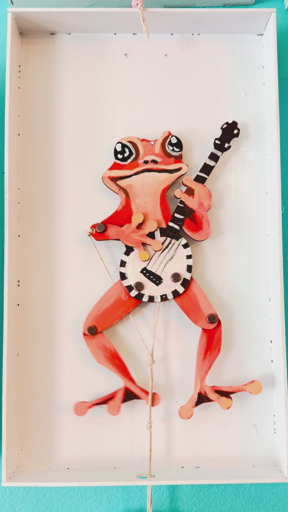 Lakin Fain - Orange Banjo Frog Puppet
