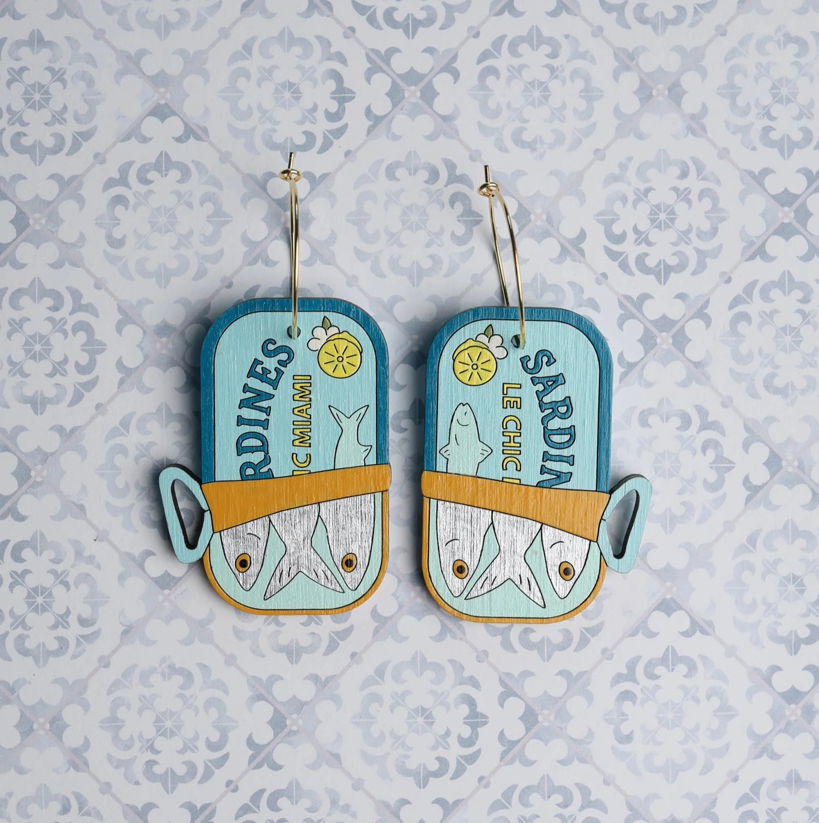 Le Chic Miami - Sardine Tin Hoops Earrings