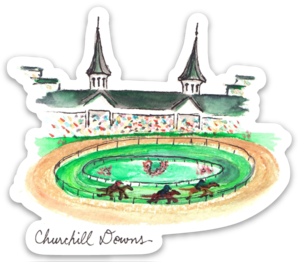 Churchill Downs watercolor sticker by Bri Bowers