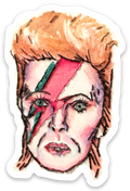 David Bowie embroidery sticker by Bri Bowers
